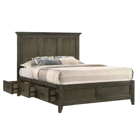 San Mateo - Queen Storage Bed - Gray