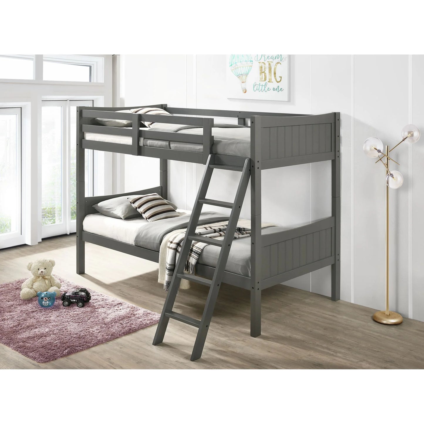 Sami - Twin Over Twin Bunk - Gray