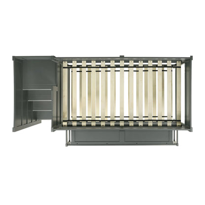 Sami - Twin Over Full Step Bunk With Left Headboard - Gray