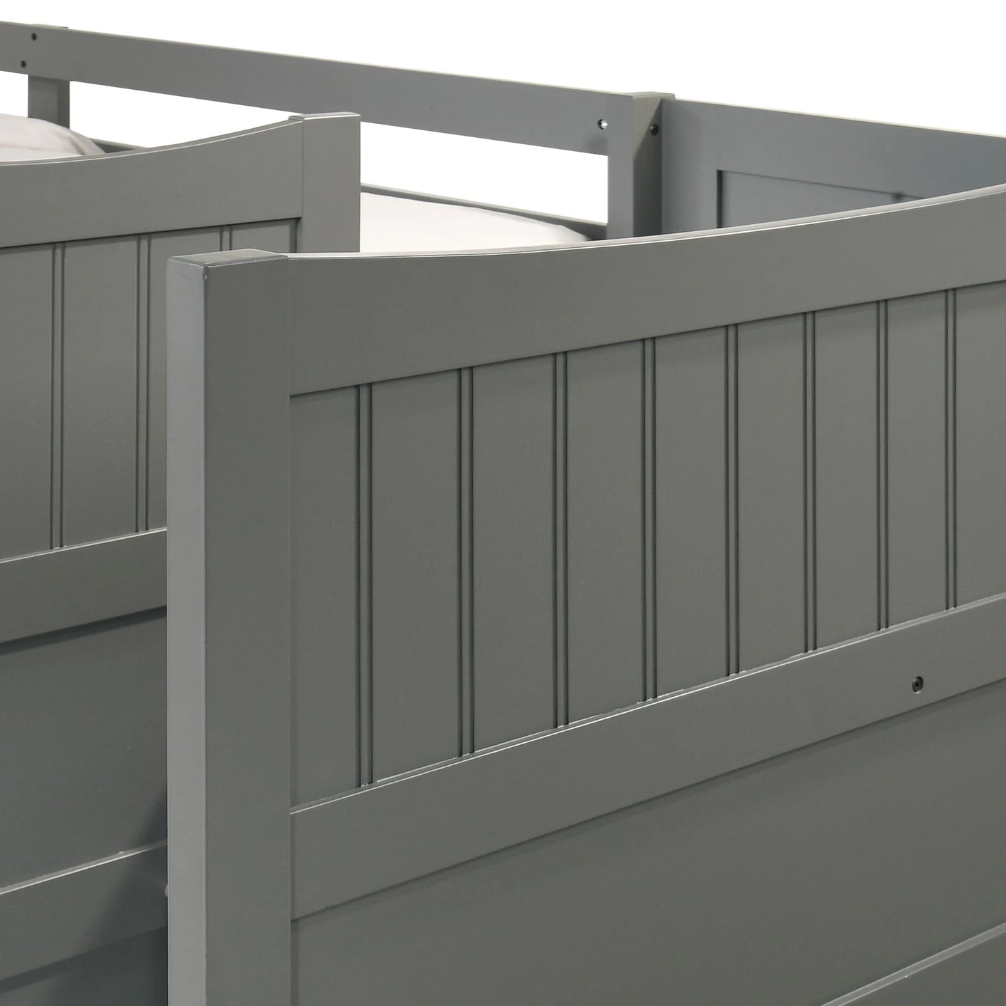 Sami - Twin Over Full Step Bunk With Right Headboard - Gray