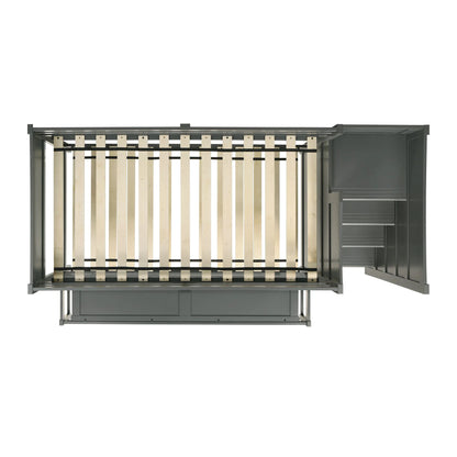 Sami - Twin Over Full Step Bunk With Right Headboard - Gray