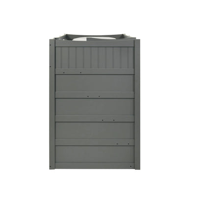 Sami - Twin Over Twin Step Bunk With Left Headboard - Gray