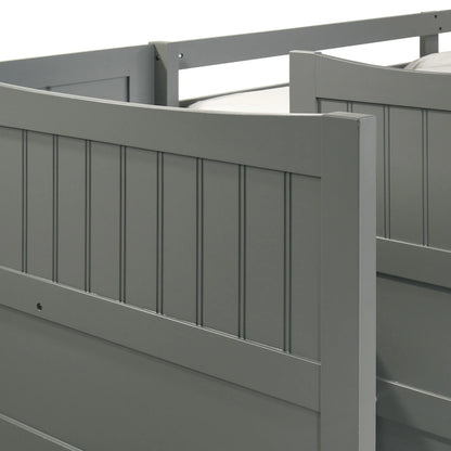 Sami - Twin Over Twin Step Bunk With Left Headboard - Gray