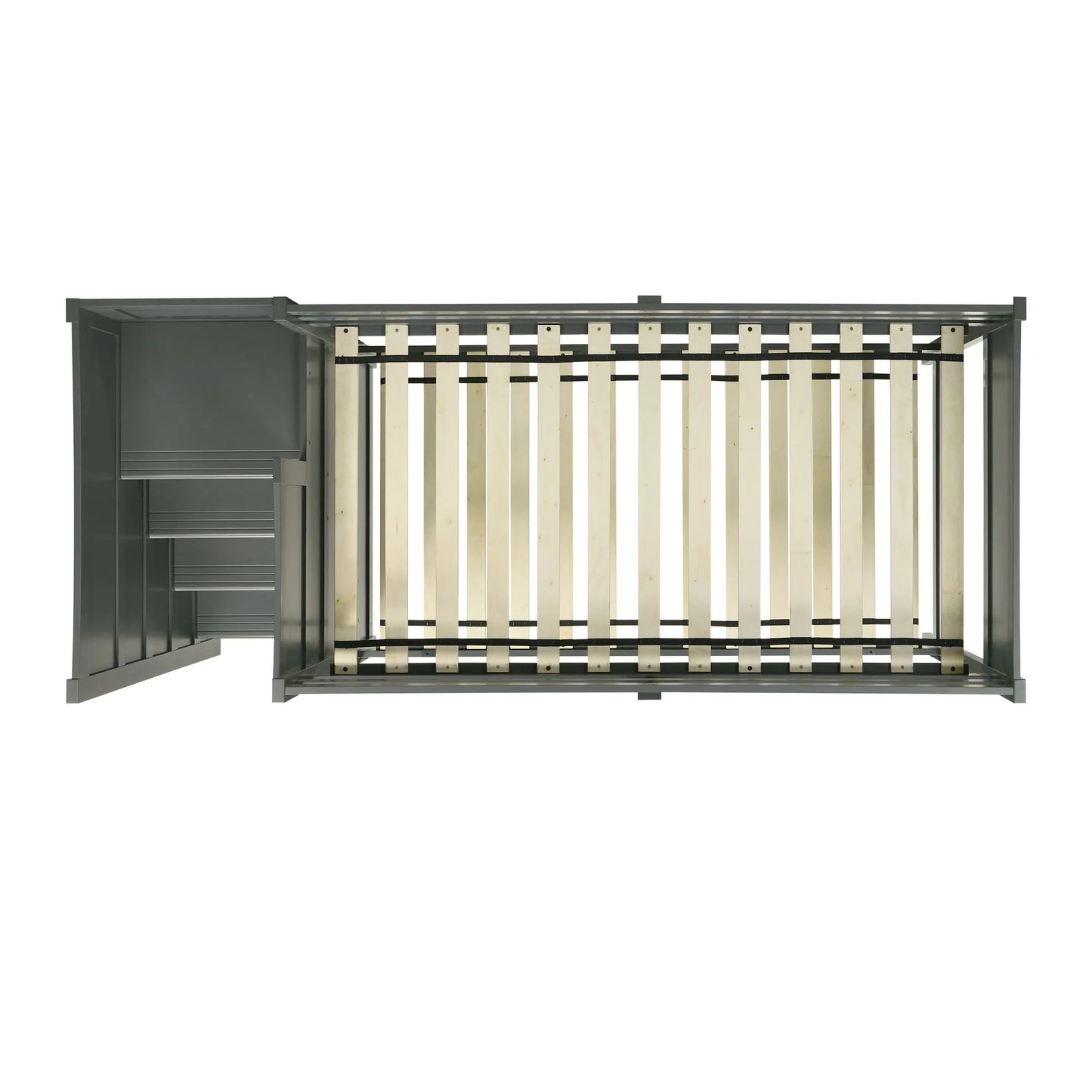 Sami - Twin Over Twin Step Bunk With Left Headboard - Gray