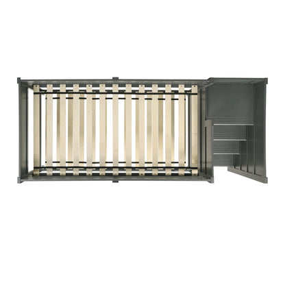 Sami - Twin Over Twin Step Bunk With Right Headboard - Gray