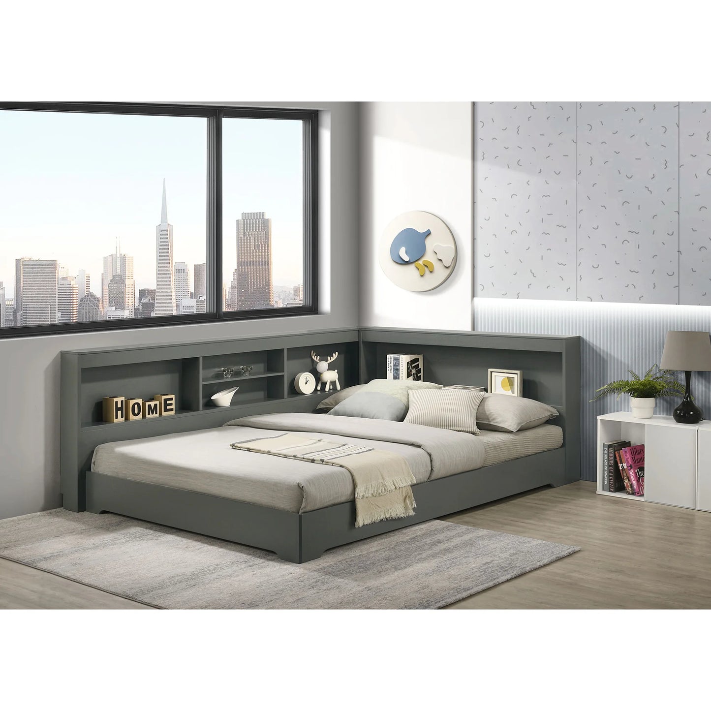 Sami - Full Corner Bed - Gray