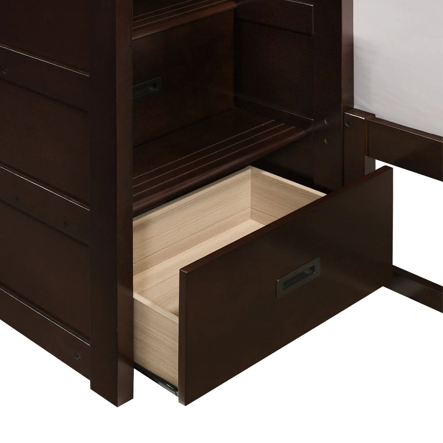 Sami - Twin Over Full Step Bunk With Left Headboard - Espresso