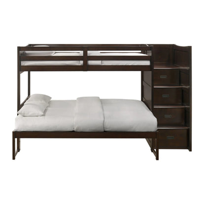 Sami - Twin Over Full Step Bunk With Right Headboard - Espresso
