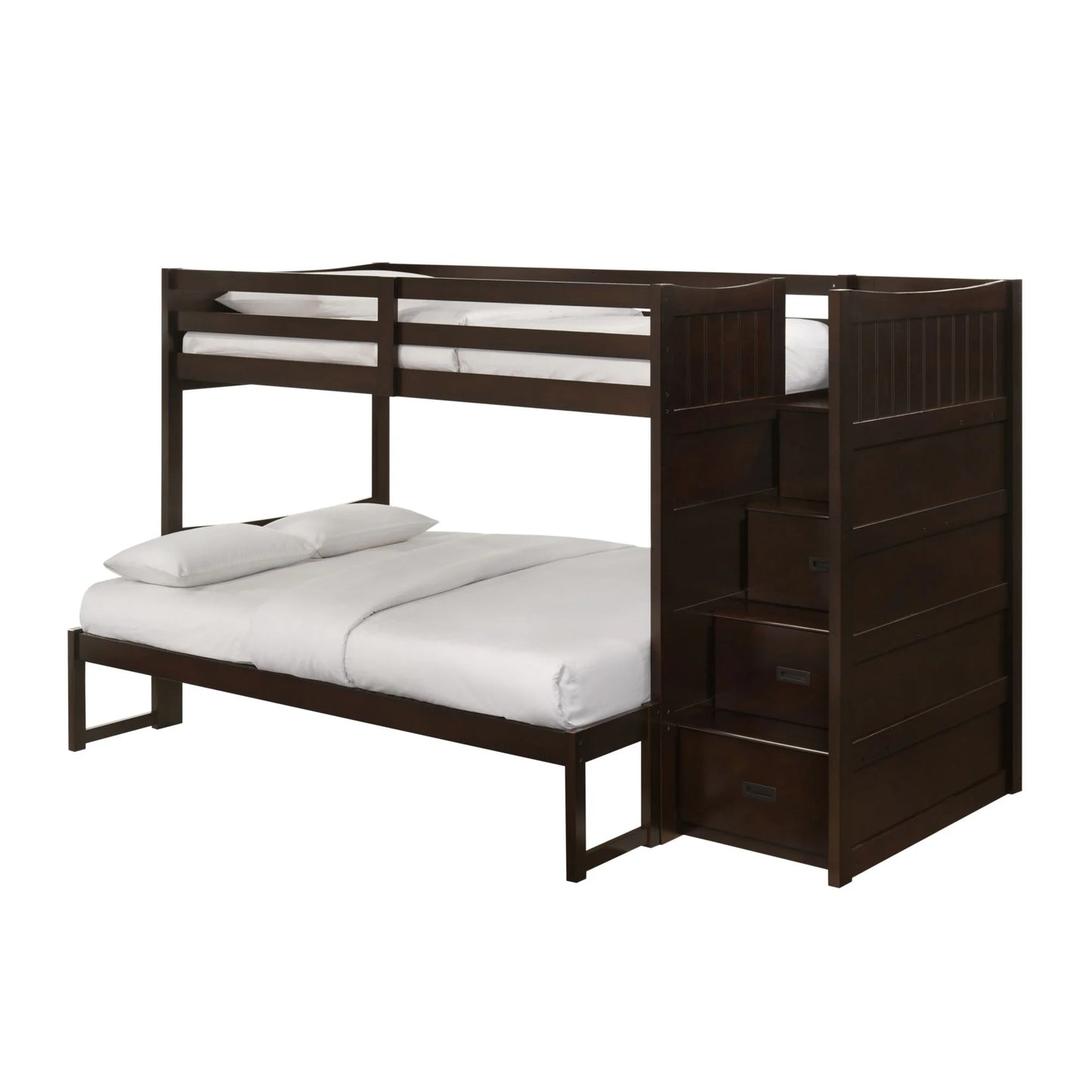 Sami - Twin Over Full Step Bunk With Right Headboard - Espresso