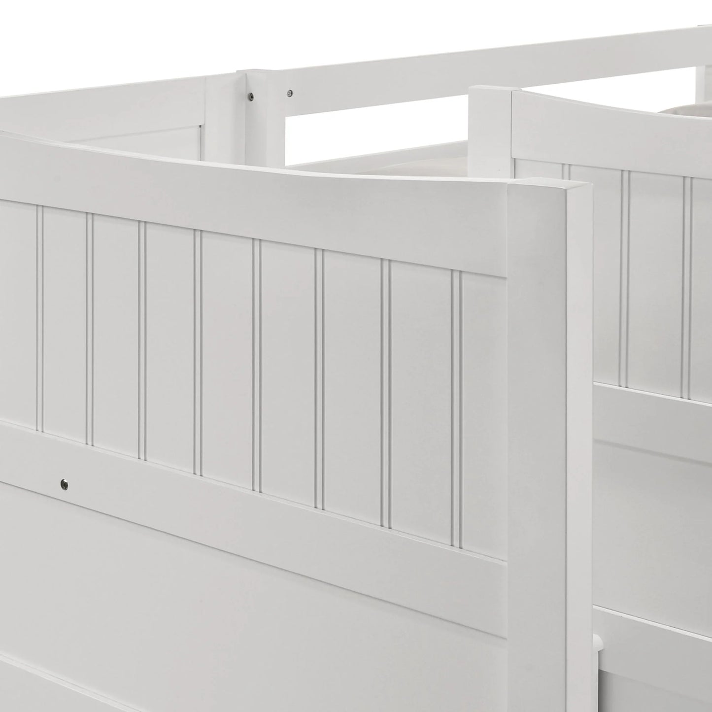 Sami - Twin Over Full Step Bunk With Left Headboard - White