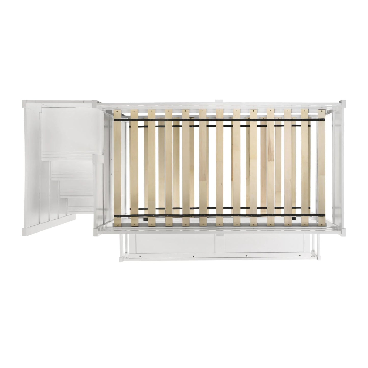 Sami - Twin Over Full Step Bunk With Left Headboard - White