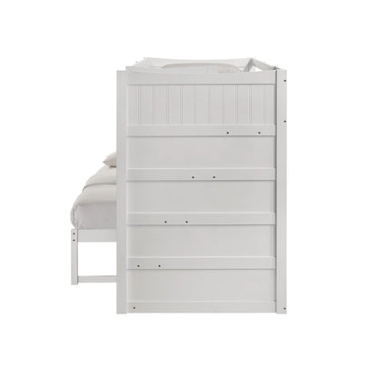 Sami - Twin Over Full Step Bunk With Right Headboard - White