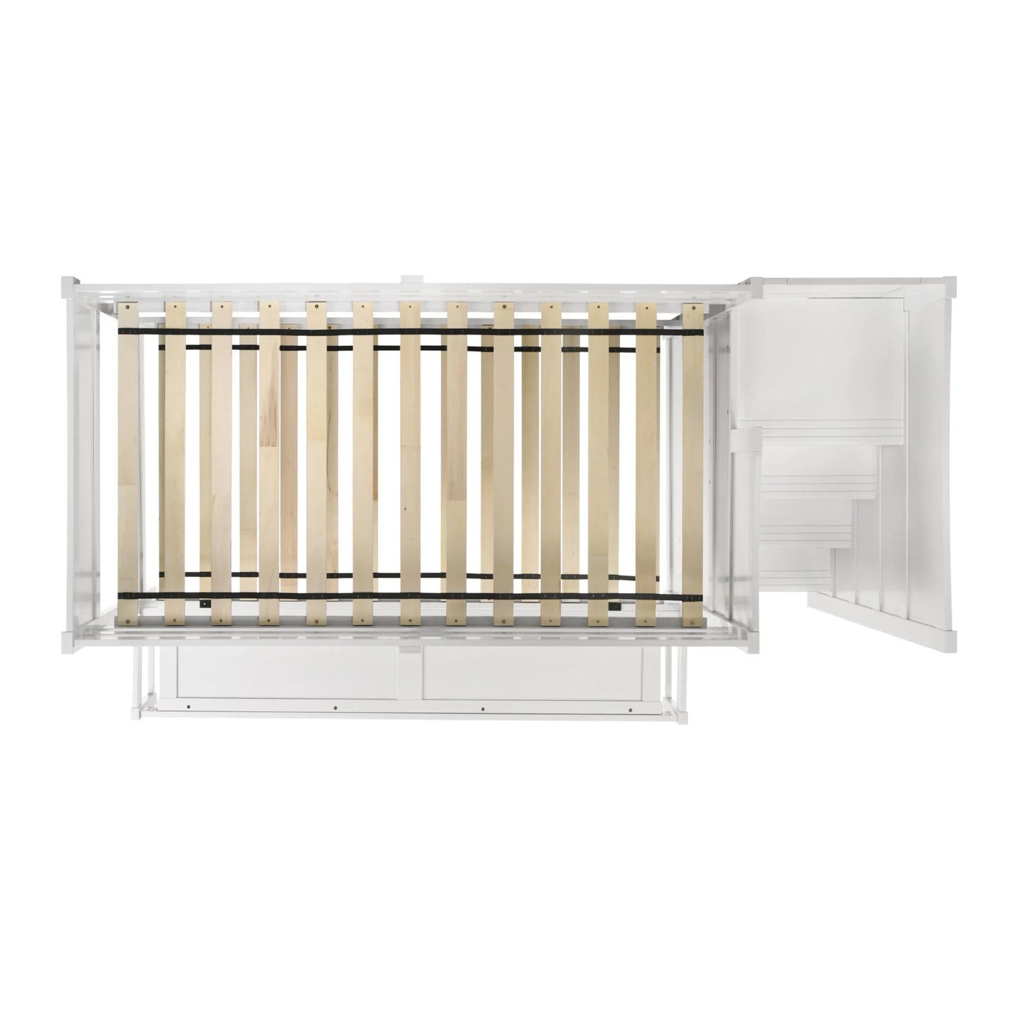 Sami - Twin Over Full Step Bunk With Right Headboard - White