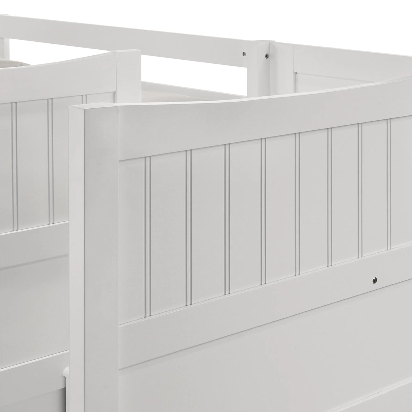 Sami - Twin Over Twin Step Bunk With Right Headboard - White