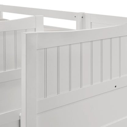 Sami - Twin Over Twin Step Bunk With Right Headboard - White