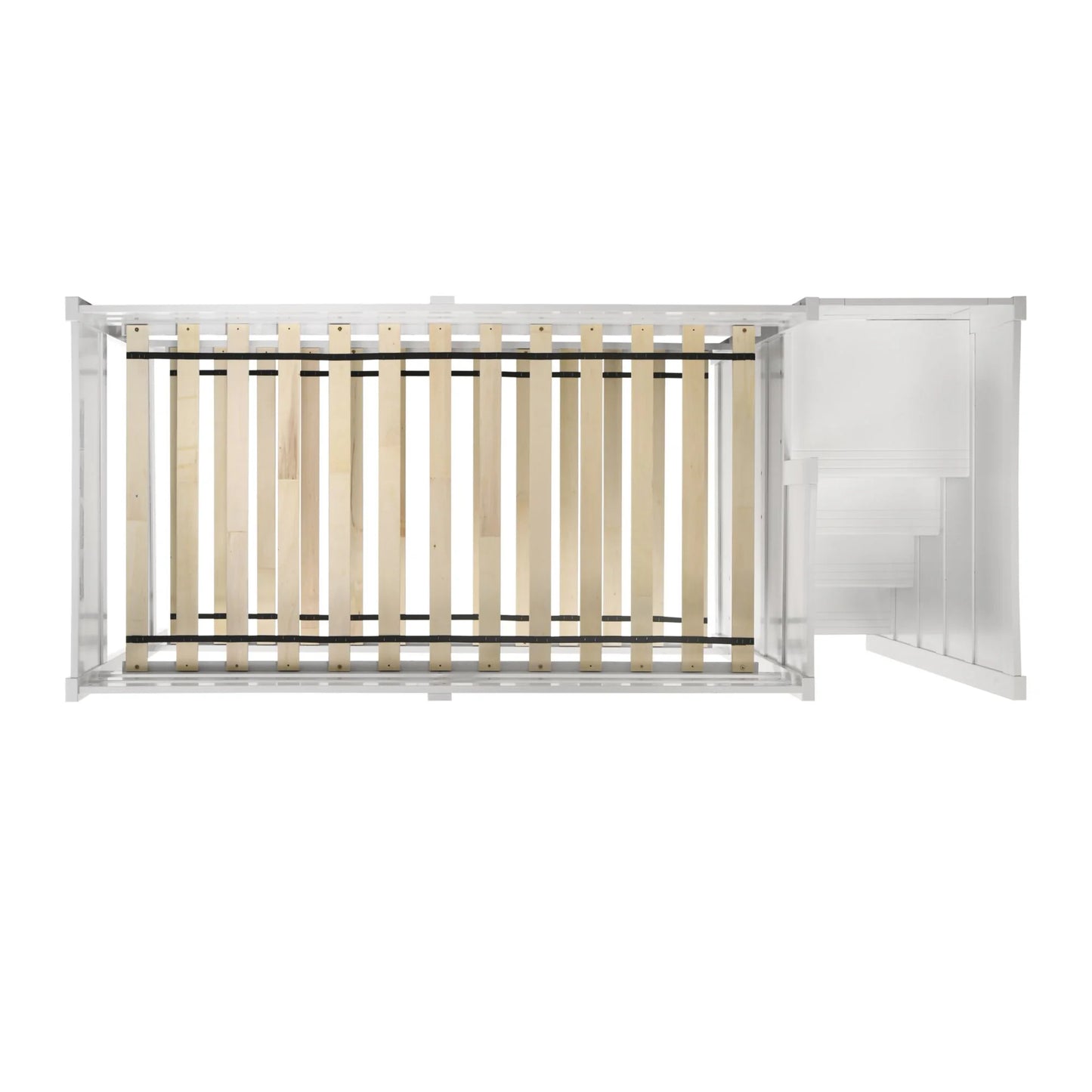 Sami - Twin Over Twin Step Bunk With Right Headboard - White