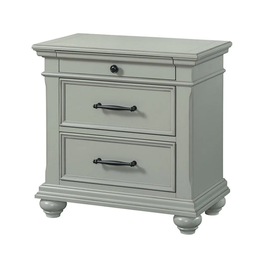 Slater - Nightstand With USB - Gray
