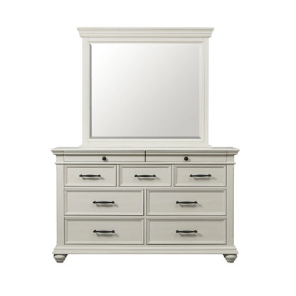 Slater - 9-Drawer Dresser With Mirror - White