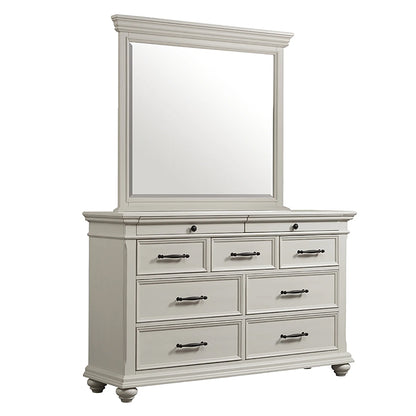 Slater - 9-Drawer Dresser With Mirror - White