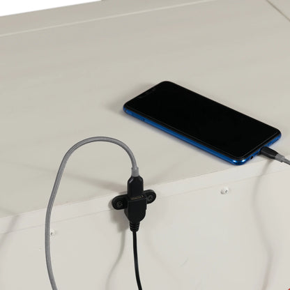 Slater - 3-Drawer Nightstand With USB Ports - White