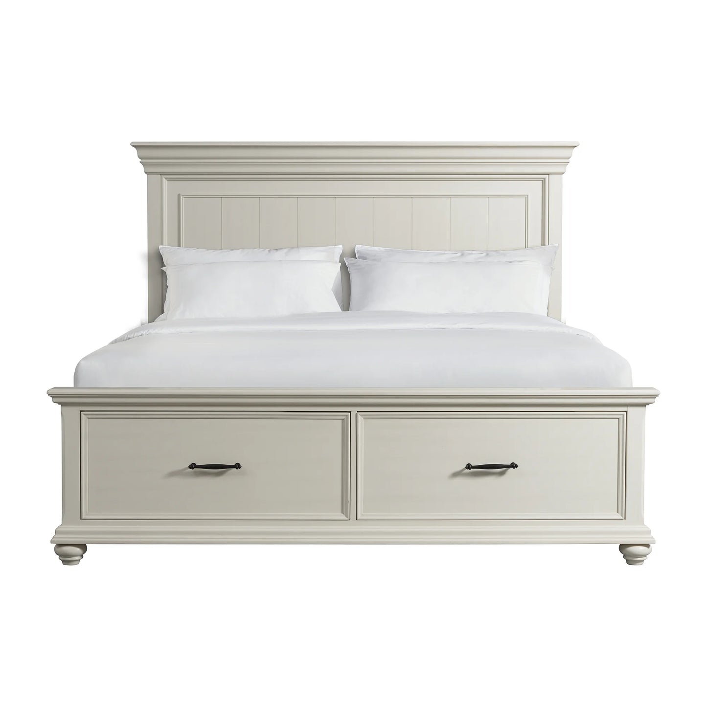 Slater - King Platform Storage Bed - White