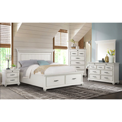 Slater - King Platform Storage Bed - White