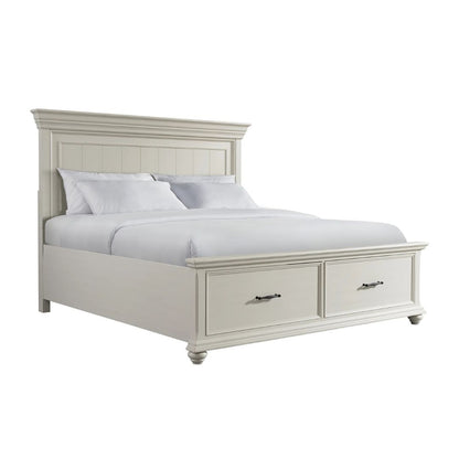 Slater - King Platform Storage Bed - White