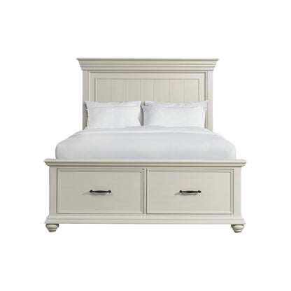 Slater - Queen Platform Storage Bed - White