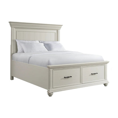 Slater - Queen Platform Storage Bed - White