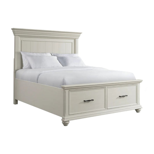 Slater - Queen Platform Storage Bed - White