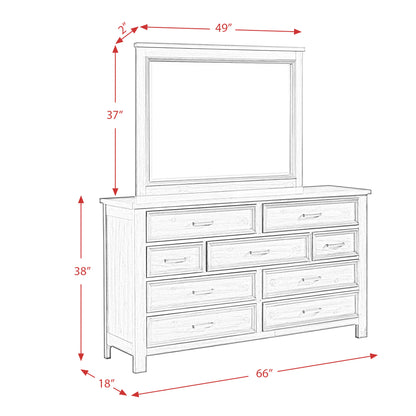 Sullivan - Dresser & Mirror Set - Drift Gray
