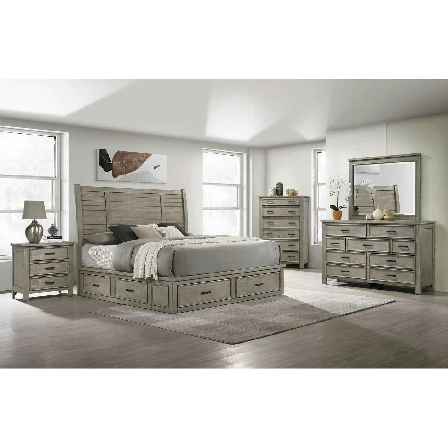 Sullivan - King Storage Bed - Drift Gray