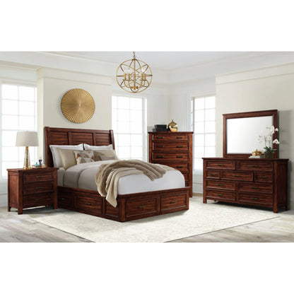 Sullivan - Queen Storage Bed - Rich Cherry