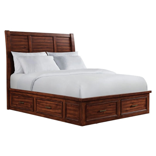 Sullivan - Queen Storage Bed - Rich Cherry