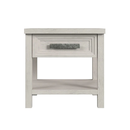Avalanche - End Table With USB - Antique White