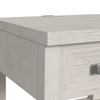 Avalanche - End Table With USB - Antique White