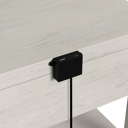 Avalanche - End Table With USB - Antique White