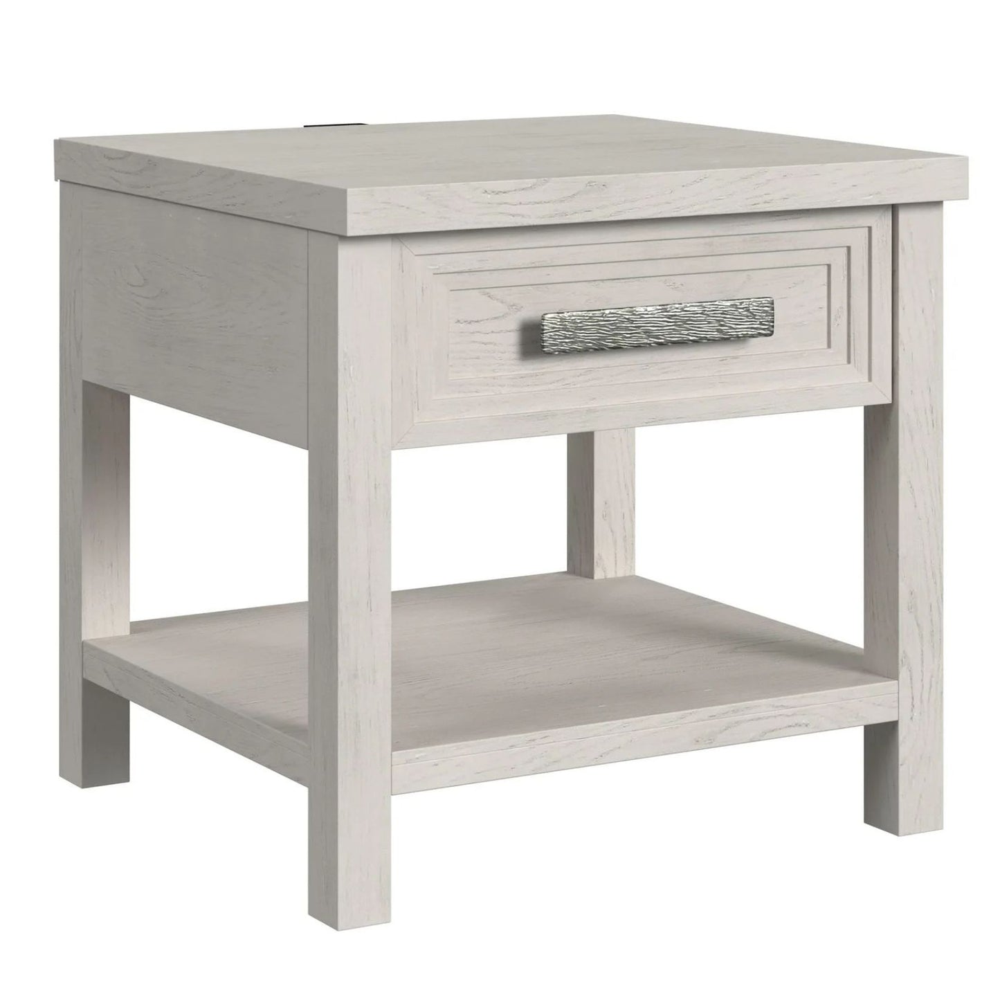 Avalanche - End Table With USB - Antique White