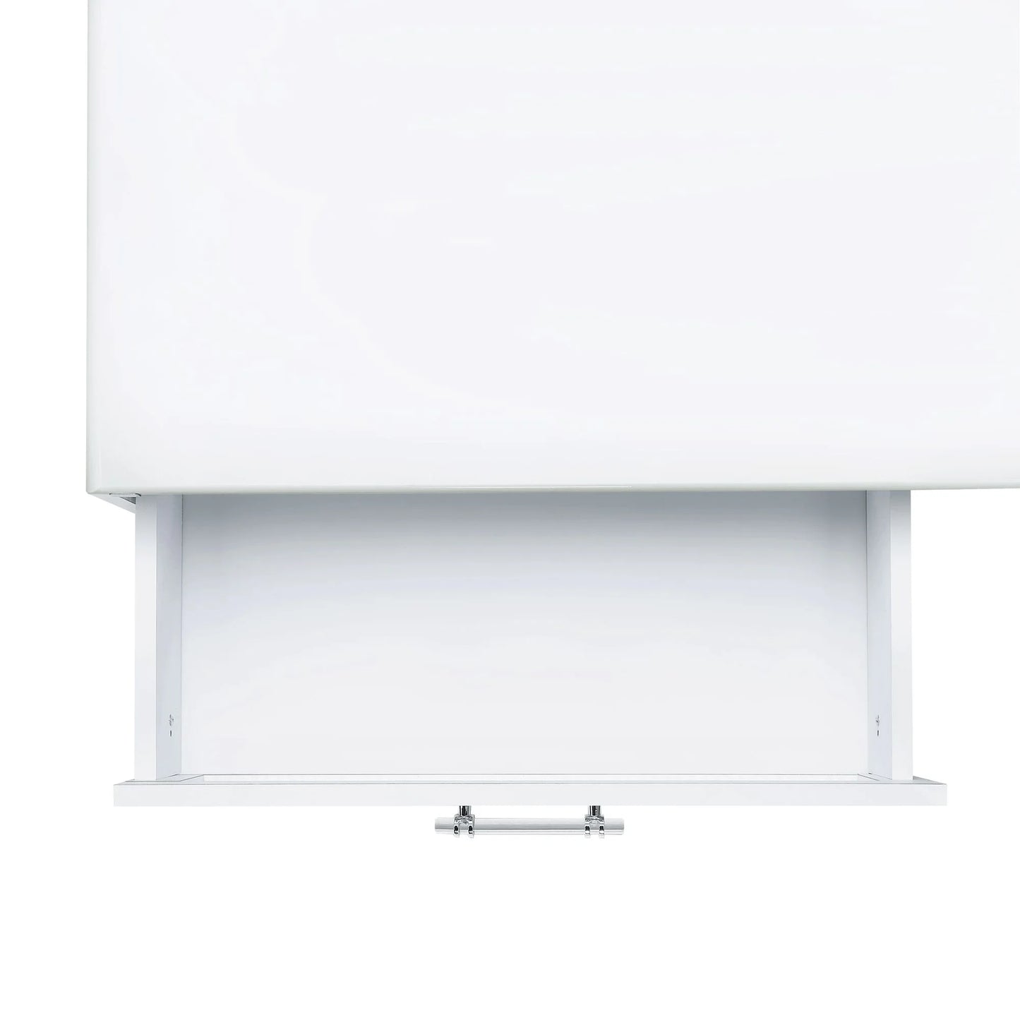 Chandra - End Table With LED And Battery Pack - Glossy White