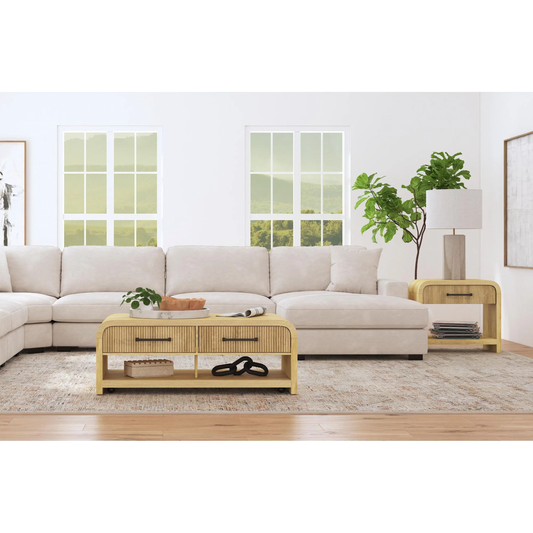 Ridgemont - 2 Piece Occasional Table Set (Coffee Table & End Table) - Natural