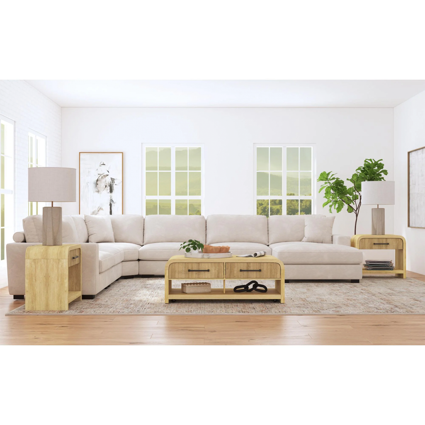 Ridgemont - 3 Piece Occasional Table Set (Coffee Table & Two End Table) - Natural