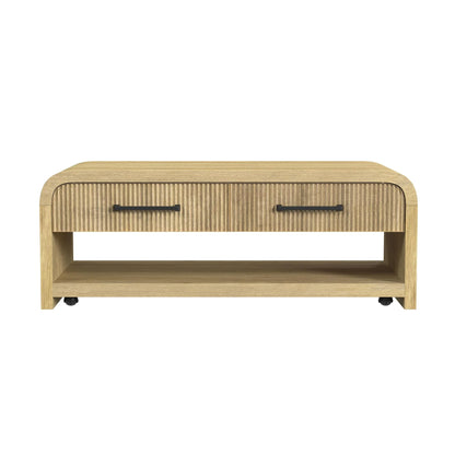 Ridgemont - Coffee Table With Casters - Natural