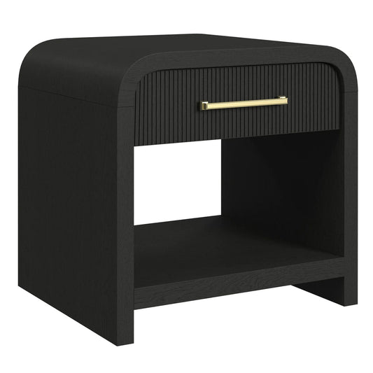Ridgemont - End Table With USB - Black