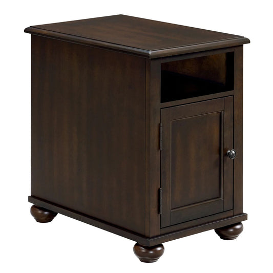 Wagner - Chairside Table With USB - Cherry