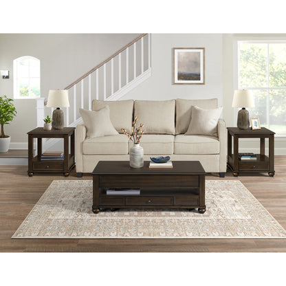 Wagner - 3 Piece Occasional Table Set (Rectangular Lift-Top Coffee Table & Two End Table) - Cherry