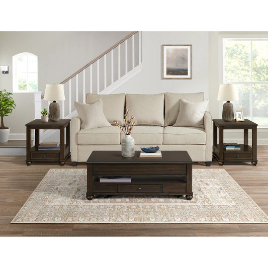 Wagner - 3 Piece Occasional Table Set (Rectangular Lift-Top Coffee Table & Two End Table) - Cherry