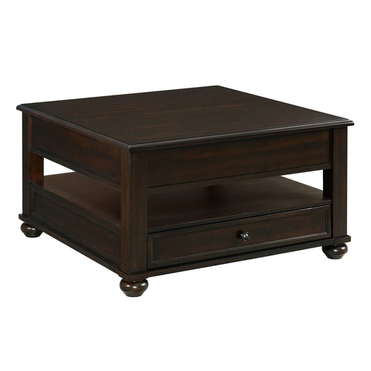 Wagner - Square Lift-Top Coffee Table With Casters - Cherry