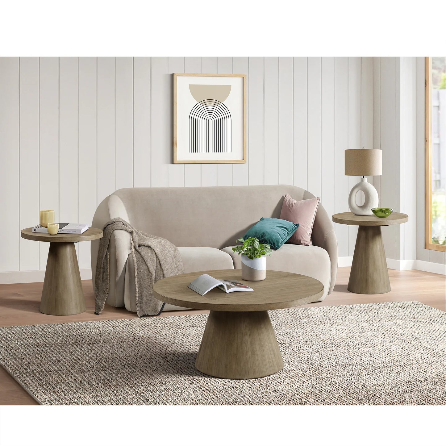 Portland - Round Coffee Table - Gray