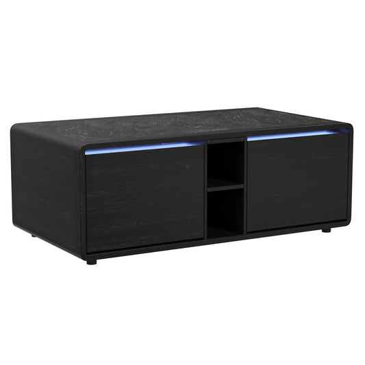 Halo - Smart Coffee Table With Fridge And Speaker - Black