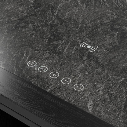 Halo - 3 Piece Smart Occasional Table Set (Smart Coffee Table & Two Square Smart End Table) - Black